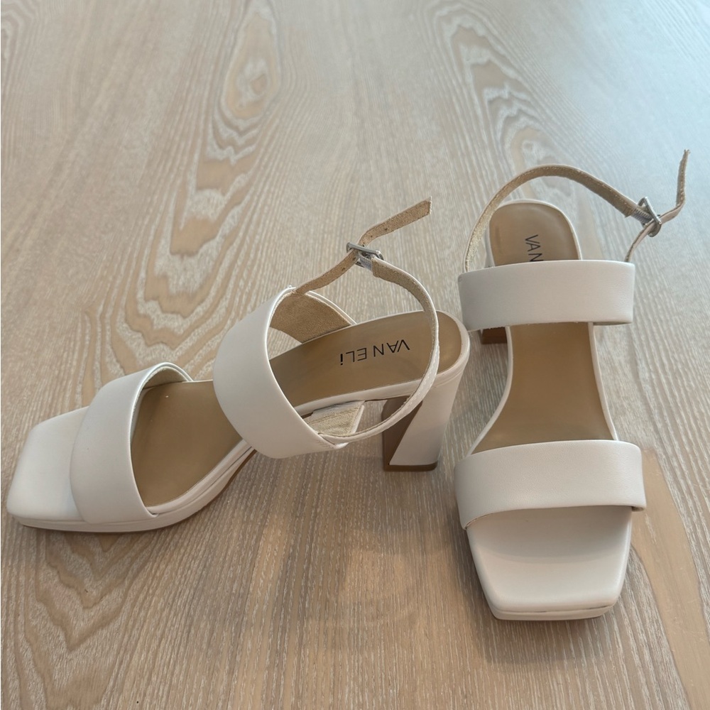 NIB - Vaneli Platform Sandal in Milk, Size 38.5